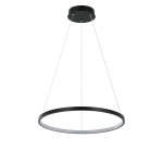 Valgusti rippuv Light Prestige Ring Ring, LED, 3000 - 6000 &deg;K, 1 x 22 W, must v., 40 x 40 cm