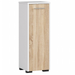 Eraldi seisev vannitoakapp Akord Fin S30, valge v./sonoma tamm v., 30 cm x 30 cm x 85 cm