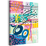 Maalimine numbrite j&auml;rgi Artgeist Dancing Droplets MA_0720, mitmev&auml;rviline, 40 x 60 cm