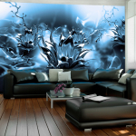 Fototapeet Artgeist Oily Flower (Blue), 70 cm x 100 cm