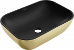 Vannitoa kraanikauss Mexen, keraamiline, 45.5 cm x 32.5 cm x 13.5 cm, kuldne/must
