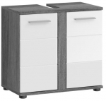 Valamualune vannitoa kapp MC Akcent Blake, valge v./hall v., 34 cm x 60 cm x 57 cm