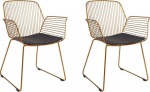 Toolide komplekt Beliani Appleton, matt, kuldne v., 57 cm x 64 cm x 84 cm, 2 tk
