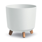 Lillepott Tubus DGTL300L-S449, plastik, valge v.