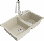 K&ouml;&ouml;givalamu koos kraaniga Mexen Tomas, vaik/graniit, 80 cm x 50 cm x 19 cm, beež