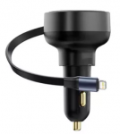 Auto laadija Baseus, Lightning, must v., 60 W