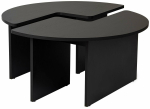 Kohvilaud Nordure Moira, must v., 90 cm x 90 cm x 41 cm