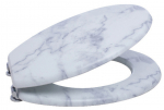 WC-poti prill-laud kaanega Thema Lux MB-2035, valge v./hall v., 45 cm x 36 cm