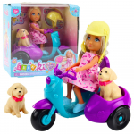 Nukk aksessuaaridega Lean Toys Ankiki Scooter Fun, 13 cm, mitmev&auml;rviline