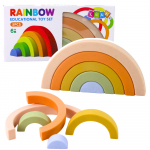 Klotsid Lean Toys Rainbow, mitmev&auml;rviline, 5 tk
