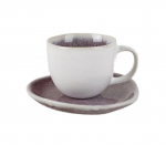 Tass alustassiga Domoletti Cherry Velvet, valge v./violetne v., 0.1 l