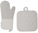 Ahju pajakinnaste ja potihoidjate komplekt Alpina 34, 17.5 cm, hall v., 2 tk