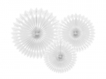 Dekoratsioon, komplekt Party Deco Fan, valge v., 3 tk