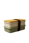 Toiduainekarbi komplekt Hermia BU0003, 0.75 l, 19 cm x 13 cm, kollane v./roheline v., 2 tk