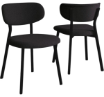 Toolide komplekt Kalune Design Toldy 240CHR4218, matt, antratsiit v./must v., 45 cm x 45 cm x 85 cm, 2 tk