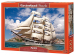 Pusle Castorland Tall Ship Leaving Harbour 500 el. B-52851, 47 cm x 33 cm, 500 tk