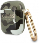 K&otilde;rvaklappide &uuml;mbris Guess Camouflage collection for AirPods, roheline v.