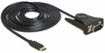 Adapter Delock USB Type C - RA-232 DB9 62964 RS-232 DB9, USB Type-C male, 1.8 m, must v.