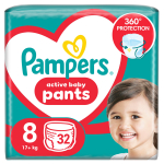 P&uuml;ksm&auml;hkmed Pampers Pants, 8 suurus, 17 kg, 32 tk