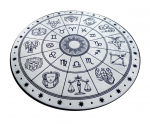 Vaip sise Conceptum Hypnose Horoscope Beyaz 286CHL6909, valge/must, 100 cm x 100 cm