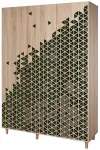 Riidekapp Kalune Design Mode 121, sonoma tamm v./roheline v., 135 cm x 52 cm x 192 cm