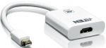 Adapter Aten Mini DisplayPort to HDMI Mini Display port male, HDMI female, valge