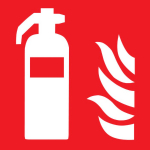 Kleebis, ohutusm&auml;rk, 20 cm, 20 cm valge/punane