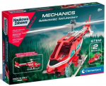 Konstruktor Clementoni Mechanics Laboratory Rescue Helicopter 50753, 160 tk, punane v.