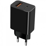 Telefoni laadija Vakoss MY6635K, USB/USB-C, must v., 20 W