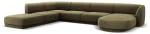 Nurgadiivan Micadoni Home Miley Velvet Panoramic 6 Seats, roheline v., vasak, 327 x 245 cm x 74 cm