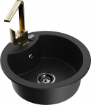 K&ouml;&ouml;givalamu Mexen Diego 6512481000-77+670300-50+66911-70, graniit, 48.8 cm x 48.8 cm x 16.7 cm, kuldne/must