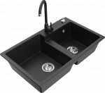 K&ouml;&ouml;givalamu Mexen Tomas, graniit, 80 cm x 50 cm x 19 cm, kuldne/must