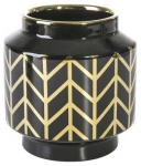 Dekoratiivne vaas Emera, 16 cm, kuldne v./must v.