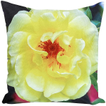 Dekoratiivpadjap&uuml;&uuml;r JCL-638, kollane/roheline, 40 cm x 40 cm