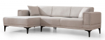 Nurgadiivan - voodi Atelier Del Sofa Horizon, kreemjasvalge, vasak, 250 x 140 cm x 77 cm
