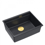 K&ouml;&ouml;givalamu Quadron Logan 100, graniit, 59 cm x 45 cm x 21.5 cm, kuldne v./must v./hall v.