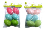 Dekoratsioon Easter eggs, mitmev&auml;rviline/(v&auml;rv/disain valitakse juhuslikult), 6 cm, 6 tk