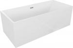 Vann, teisaldatav Mexen Vigo, 179 cm x 80 cm x 60 cm, ristk&uuml;lik, valge/kroom