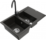 K&ouml;&ouml;givalamu koos kraaniga Mexen Gaspar, graniit, 73 cm x 47 cm x 17.7 cm, kuldne/must/kroom