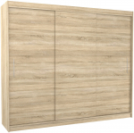 Riidekapp ADRK Antos SW-ANT-S-250+A435, kreemjasvalge/puidu v., 250 cm x 58 cm x 215 cm