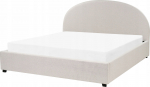 Voodi kahekohaline Beliani Vaucluse, 180 x 200 cm, beež v., ilma madratsita, p&otilde;hjalippidega