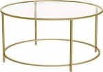 Kohvilaud Leobert LGT21G, kuldne v., 80 cm x 80 cm x 45.5 cm