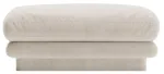 Tumba Micadoni Home Torino Velvet, kreemjasvalge, 80 cm x 80 cm x 41 cm