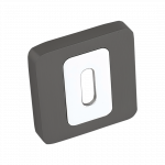 Ukse lukuaugu kate Kuchinox LK4_501A, kroom v./grafiit v., 5.4 cm x 5.4 cm