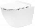 WC-pott, seinapealne Rea Carter N2 Rimless, kaanega, 370 mm x 490 mm