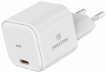 Reisilaadija Swissten GaN Travel, USB Type C, 3.5 cm, valge v., 45 W