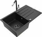 K&ouml;&ouml;givalamu koos kraaniga Mexen Bruno Flora, grafiit, 79.5 cm x 49.5 cm x 20 cm, kuldne/kroomi/must