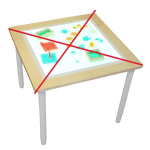 Lauam&auml;ngu alus, jalad, 75 cm x 75 cm, 4 tk