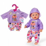 Riiete komplekt nukule Zapf Creation Baby born Hoodie Outfit 837306, violetne v./mitmev&auml;rviline