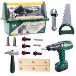 Laste t&ouml;&ouml;riistakomplekt, t&ouml;&ouml;riistakast t&ouml;&ouml;riistadega Lean Toys Craftsman, mitmev&auml;rviline